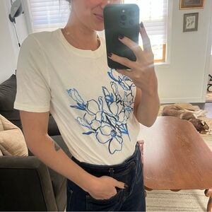 Jcrew Matisse style graphic flower tee